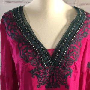 Nanette Lepore Silk Tunic Blouse